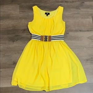 Yellow Woman’s Dress with belt